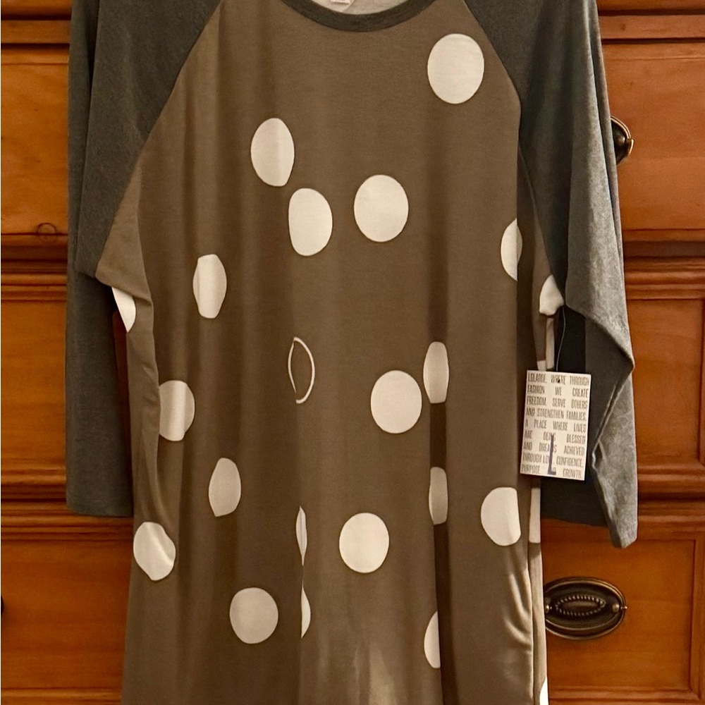 Polka Dot Kids Shirt - Gray and White